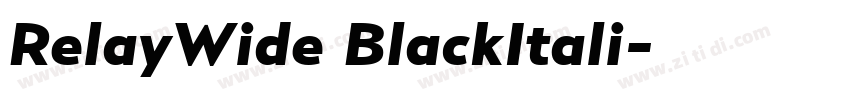 RelayWide BlackItali字体转换